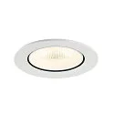 SLV ceiling recessed luminaire NUMINOS® GIMBLE L round, suitable for VDU workstation IP20, white, lacquered dimmable
