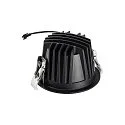 SLV Luminaria empotrable para techos NUMINOS® L redondo, apto para puestos de trabajo VDU IP20, negro, blanco, barnizado regulable