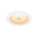 Luminaria empotrable para techos NUMINOS® L redondo, apto para puestos de trabajo VDU IP20, blanco, barnizado regulable