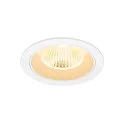 Luminaria empotrable para techos NUMINOS® L redondo, apto para puestos de trabajo VDU IP20, blanco, barnizado regulable