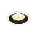 Luminaria empotrable para techos NUMINOS® L apto para puestos de trabajo VDU IP20, negro, blanco regulable
