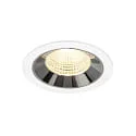 Luminaria empotrable para techos NUMINOS® L apto para puestos de trabajo VDU IP20, cromo, blanco regulable
