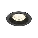 Luminaria empotrable para techos NUMINOS® L redondo, apto para puestos de trabajo VDU IP20, negro, barnizado regulable