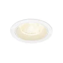 Luminaria empotrable para techos NUMINOS® L redondo, apto para puestos de trabajo VDU IP20, blanco, barnizado regulable
