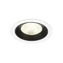 Luminaria empotrable para techos NUMINOS® L apto para puestos de trabajo VDU IP20, negro, blanco regulable