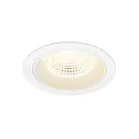 Luminaria empotrable para techos NUMINOS® L redondo, apto para puestos de trabajo VDU IP20, blanco, barnizado regulable