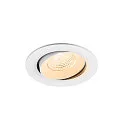 Luminaria empotrable para techos NUMINOS® MOVE L redondo, apto para puestos de trabajo VDU IP20, blanco, barnizado regulable
