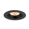 SLV ceiling recessed luminaire NUMINOS® GIMBLE XL suitable for VDU workstation IP20, black, lacquered dimmable