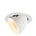 Luminaria empotrable para techos NUMINOS® GIMBLE XL apto para puestos de trabajo VDU IP20, blanco, barnizado regulable