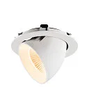 SLV Luminaria empotrable para techos NUMINOS® GIMBLE XL apto para puestos de trabajo VDU IP20, blanco, barnizado regulable