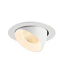 SLV Luminaria empotrable para techos NUMINOS® GIMBLE XL apto para puestos de trabajo VDU IP20, blanco, barnizado regulable