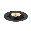 SLV Luminaria empotrable para techos NUMINOS® GIMBLE XL apto para puestos de trabajo VDU IP20, negro, barnizado regulable