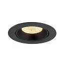 SLV Luminaria empotrable para techos NUMINOS® GIMBLE XL apto para puestos de trabajo VDU IP20, negro, barnizado regulable