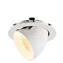 SLV Luminaria empotrable para techos NUMINOS® GIMBLE XL apto para puestos de trabajo VDU IP20, blanco, barnizado regulable