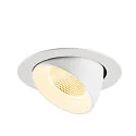 SLV Luminaria empotrable para techos NUMINOS® GIMBLE XL apto para puestos de trabajo VDU IP20, blanco, barnizado regulable
