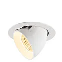 Luminaria empotrable para techos NUMINOS® GIMBLE XL apto para puestos de trabajo VDU IP20, blanco, barnizado regulable