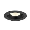 SLV Luminaria empotrable para techos NUMINOS® GIMBLE XL apto para puestos de trabajo VDU IP20, negro, barnizado regulable