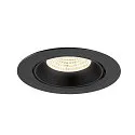 SLV Luminaria empotrable para techos NUMINOS® GIMBLE XL apto para puestos de trabajo VDU IP20, negro, barnizado regulable