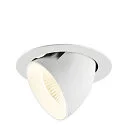 Luminaria empotrable para techos NUMINOS® GIMBLE XL apto para puestos de trabajo VDU IP20, blanco, barnizado regulable