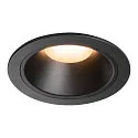 Luminaria empotrable para techos NUMINOS® XL redondo, apto para puestos de trabajo VDU IP20, negro, barnizado regulable