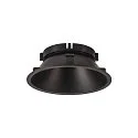 SLV Luminaria empotrable para techos NUMINOS® XL redondo, apto para puestos de trabajo VDU IP20, negro, barnizado regulable