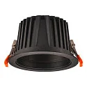 SLV Luminaria empotrable para techos NUMINOS® XL redondo, apto para puestos de trabajo VDU IP20, negro, barnizado regulable