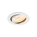 Luminaria empotrable para techos NUMINOS® MOVE XL redondo, apto para puestos de trabajo VDU IP20, blanco, barnizado regulable