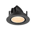 SLV Luminaria empotrable para techos NUMINOS® GIMBLE XS redondo, apto para puestos de trabajo VDU IP20, negro, blanco