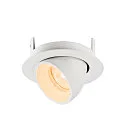 SLV Luminaria empotrable para techos NUMINOS® GIMBLE XS redondo, apto para puestos de trabajo VDU IP20, blanco, barnizado regulable