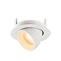 SLV Luminaria empotrable para techos NUMINOS® GIMBLE XS redondo, apto para puestos de trabajo VDU IP20, blanco, barnizado regulable