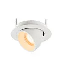 SLV Luminaria empotrable para techos NUMINOS® GIMBLE XS redondo, apto para puestos de trabajo VDU IP20, blanco, barnizado regulable