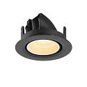 SLV Luminaria empotrable para techos NUMINOS® GIMBLE XS redondo, apto para puestos de trabajo VDU IP20, negro, blanco