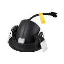SLV Luminaria empotrable para techos NUMINOS® GIMBLE XS redondo, apto para puestos de trabajo VDU IP20, negro, barnizado regulable