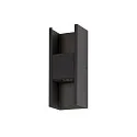 SLV Luminaria de pared para exteriores FLATT II PHASE Arriba-Abajo, resistente al aire marino IP65, negro, barnizado regulable