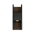 SLV Luminaria de pared para exteriores FLATT II PHASE Arriba-Abajo, resistente al aire marino IP65, negro, barnizado regulable