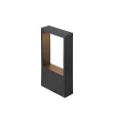 Luminaria de pie para exteriores FLATT II 36 PHASE abajo, resistente al aire marino IP65, negro, barnizado regulable
