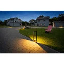 SLV Luminaria de pie para exteriores FLATT II 62 PHASE abajo, resistente al aire marino IP65, negro, barnizado regulable