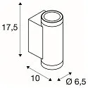 outdoor wall luminaire HELIA PRO S UP/DOWN up / down, cylindrical, DALI controllable, impact resistant IP65, anthracite