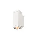 outdoor wall luminaire THEO PRO S UP/DOWN small, square, DALI controllable, sea-air resistant IP65, white, lacquered dimmable