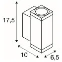 SLV Luminaria de pared para exteriores THEO PRO S UP/DOWN pequeño, angular, controlable por DALI, resistente al aire marino IP65