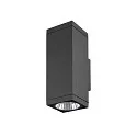 outdoor wall luminaire THEO PRO L SINGLE large, square, DALI controllable, sea-air resistant IP65, anthracite