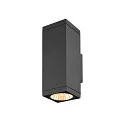 Luminaria de pared para exteriores THEO PRO L UP/DOWN grande, angular, controlable por DALI, resistente al aire marino IP65