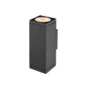 SLV Luminaria de pared para exteriores THEO PRO L UP/DOWN grande, angular, controlable por DALI, resistente al aire marino IP65
