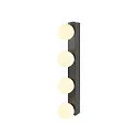 Luminaria de espejo SUN MIRROR QUAD con botón interruptor IP44, negro, barnizado 