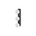 SLV Luminaria de espejo SUN MIRROR TRIPLE con botón interruptor IP44, negro, barnizado 