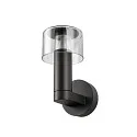 SLV Luminaria de pared para exteriores TAHA II CCT Switch IP65, negro, barnizado regulable
