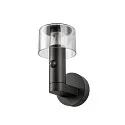 outdoor wall luminaire TAHA II with sensor, CCT Switch, switchable IP54, black, lacquered 