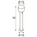 outdoor floor lamp TAHA II 70 with sensor, CCT Switch, switchable IP54, black, lacquered 