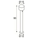 outdoor floor lamp TAHA II 90 with sensor, CCT Switch, switchable IP54, black, lacquered 