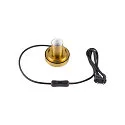 Luminaria de mesa PANTILO ROPE 19 cilíndrico E27, dorado regulable